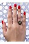 Natural Stone Pink Quartz Round Natural Stone Antique Model Women's Adjustable Ring Euy70Pk - 3