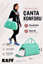 Green Crinkle Fabric Shoe Compartment 0818 Waterproof Sports and Travel Bag with Front Pocket and Shoulder Strap - 2