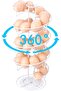 Spiral Egg Dispenser 41x17.5cm, 360° Rotatable Countertop Egg Holder for 30-36 Eggs - 3