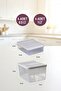 4 Pieces of 0.5 Lt. and 4 Pieces of Deep 1 Lt. Nora Organizer Refrigerator Freezer Organizer Storage Container - 4