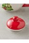 Snow Smile Dolomite Teapot 640 ml White - Red - 3
