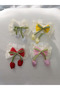 Children's Polka Dot Lace Automatic Large Bow Tulip Buckle - 3