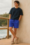 شورت رجالي قصير فضفاض باللون الأزرق من Trend Basic Jogger - 3
