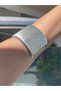 Silver Color Adjustable Women's Bracelet with Fine Wire Details - 6