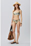 Sarı Yeşil Desenli Bikini Üstü - 3