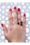 Natural Stone Onyx Triple Natural Stone Antique Model Women's Adjustable Ring Euy76O - 3