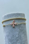 Crystal Stone Butterfly and Thin Watercourse Model 2-Piece Bracelet - Adjustable (15 cm + 5 cm) - Pink and White Color Options - 4