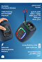 مكبر صوت بلوتوث مقاوم للماء 7 وات - مكبر صوت لاسلكي محمول مع أضواء LED USB TF FM - 4