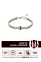 Besiktas Logo Straw Patterned Stainless Steel Adjustable Chain Unisex Bracelet