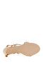 Women's Beige Ankle Buckle Stone High Thin Heel Sandals 26Sfe3911Ts - 6