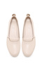 Women's Cream Wedge Heel Pack Leather Comfort Loafers 26Pfd500318 - 4