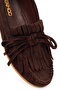 Women's Brown Tasseled Suede Leather Loafer 26Pfd260410 - 8