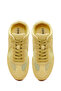 Women's Yellow Lace-Up Suede Leather Sneakers 26Pfd431010 - 4