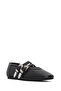 Women's Black Double Buckle Shoes, Leather Ballerinas 26Pfd140018 - 7
