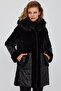 Virginia Women's Black Hooded Long Teddy Coat 23Wge51311M - 3