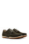 Men's Khaki Lace-Up Nubuck Leather Casual Shoes 26Sfd7101V3 - 2