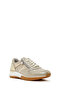 Women's Gold Lace-Up Side Zipper Leather Sneaker 25Sfd 370514 - 6