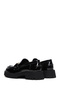Women's Black Buckle Thick Sole Patent Leather Genuine Leather Masculine Loafer, Winter Shoes 25Afd183616 - 5