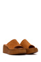 Women's Dark Powder Wedge Heeled Suede Leather Slippers 26Sfd340910 - 2