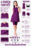 Zero Sleeve Semi-Covered Swimsuit with Gather Detail on the Front - Dark Purple - Alfasa