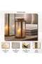 Brian Metal And Ribbed Glass Lantern 19x18x39cm - Gold - 6