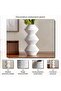 Irie Polyresin Decor Vase 15x15x30cm - White - 5