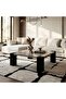 Hebert Coffee Table Marble - Natural & Walnut - 3