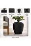 Temara Water Hyacinth Vase 41x41x48cm- Black - 4