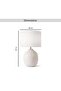 Horace E27 Ceramic Table Lamp 45x71cm - White - 7