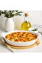 Natura Oval Baking Dish With Bamboo Base 800ml- White