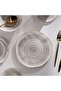 Color Whirl Porcelain Side Plate Dia21cm -grey
