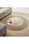 Cozy Corn Shaggy Round Rug 120cm Round - Natural/beige