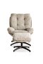 AMORE ACCENT CHAIR WITH OTTOMAN - GREY - 7
