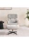 Ariste Lounge Chair With Ottoman - Nautral & Beige - 2