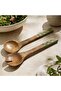 Mangifera 2-piece Mango Wooden Salad Serving Set 30x7.5x1.5cm -green & Natural