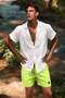 Men's Yellow Side Pocket Swim Shorts 7213