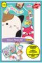 Panini Squishmallows Sticker Decal Album Journal + 2 Packs (10 Stickers)+ 1 Limited Edition Card