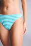 Regular Fit Wrinkled Textured Turquoise Bikini Bottom G4009Ax26Sm - 4