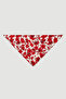 Patterned Triangle Scarf - Red - 2