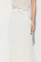 Sequin Detailed Pleated Lined Knitwear Skirt - White - 5