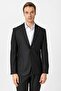 Black Slim Pointed Collar Pocket 6 Drop Suit - 2