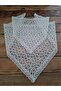 Mother Daughter Cream Lace Triangle Bandana Set Handmade Hair Bandana - 3