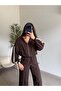 Coffee Stripe Detailed Bomber Jacket - 3