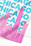 City Themed Lettering Typographic Beach Towel - Pink Blue Metropolitan Quick-Dry Microfiber Towel - 5