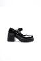 Women's black patent leather casual shoes tr06ms05a - 2