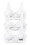 Girl's 3-Piece Cotton Bustier with Thick Straps, Gathered Front and Padded Comfortable Sporty Cut (6205-3)