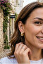 Damla Form Striped Steel Earrings 1.7 cm - 4