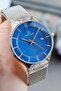 Classy Blue Men's Calendar Wristwatch for Business Wear - 4