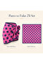 Choose Your Style Premium Pink Navy Blue Polka Dot Patterned 2-Piece Short Pareo and Bandana Set 150X50 cm / 70X70 cm