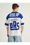 Oversize T-Shirt College Printed Crew Neck Short Sleeve - 4